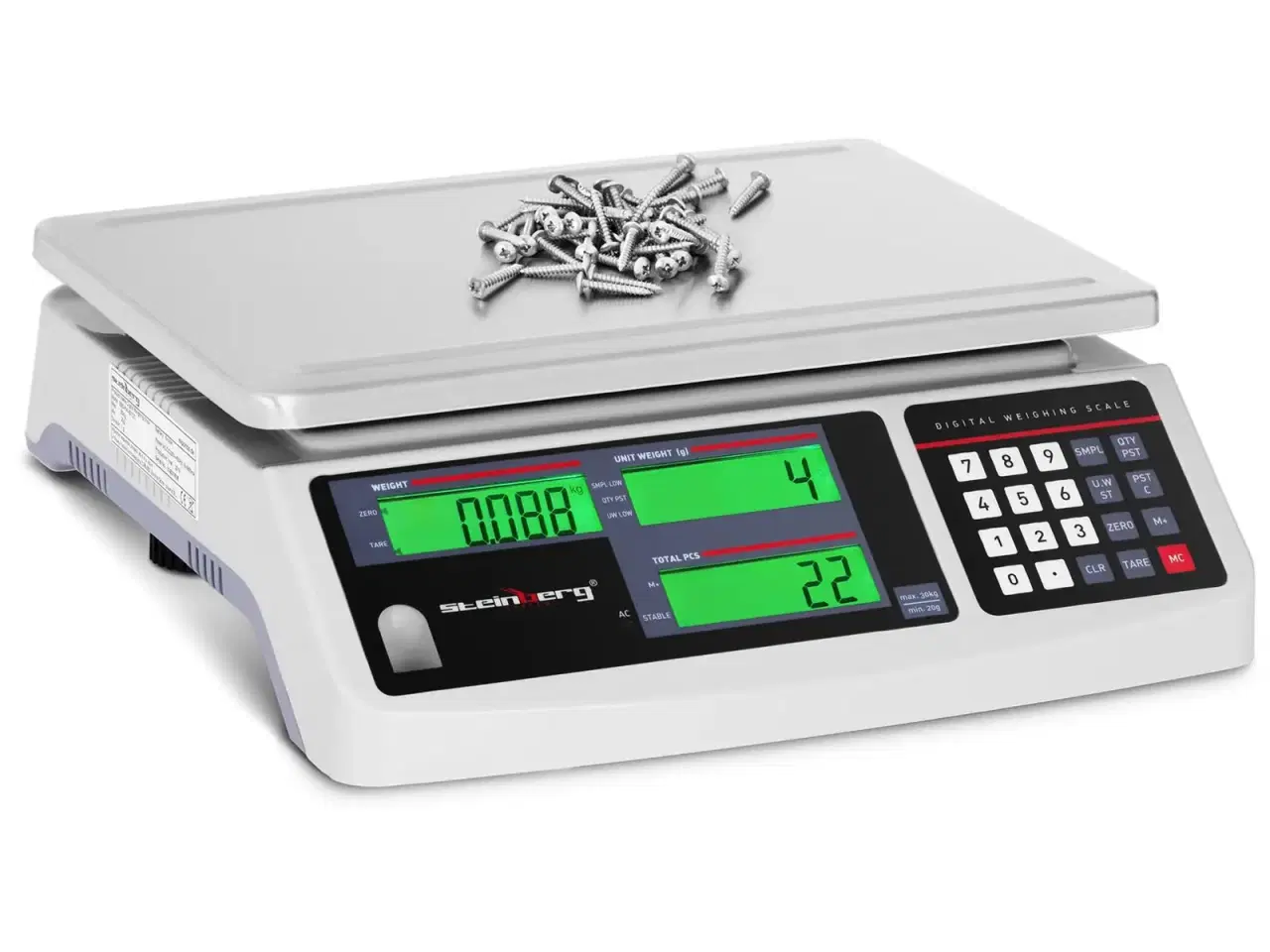 Billede 1 - Tællevægt – 30 kg / 1 g – 3 LCD