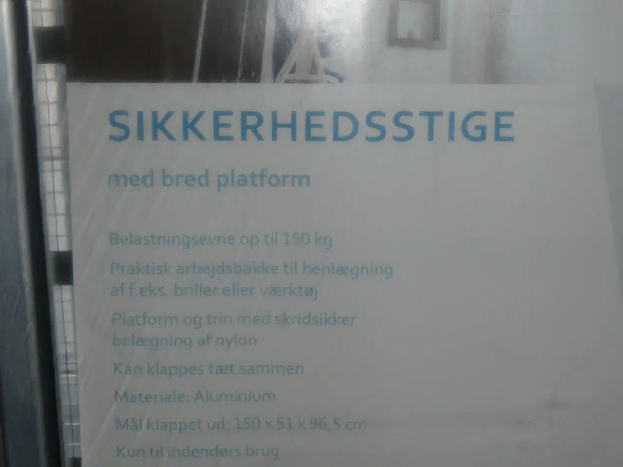 Billede 3 - Sikkerheds aluminium stige.