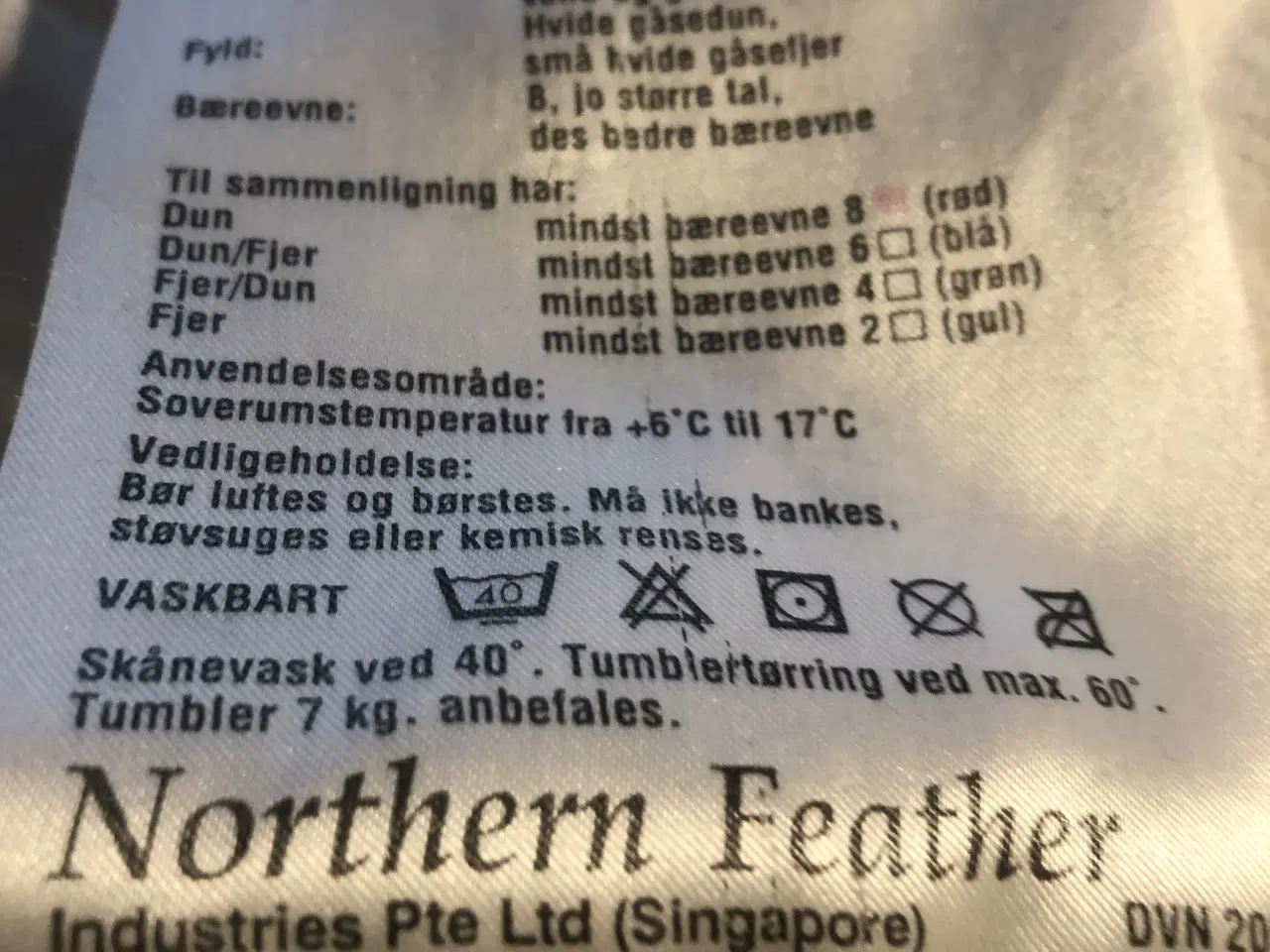 Billede 1 - Gåsedun dyne 135x200