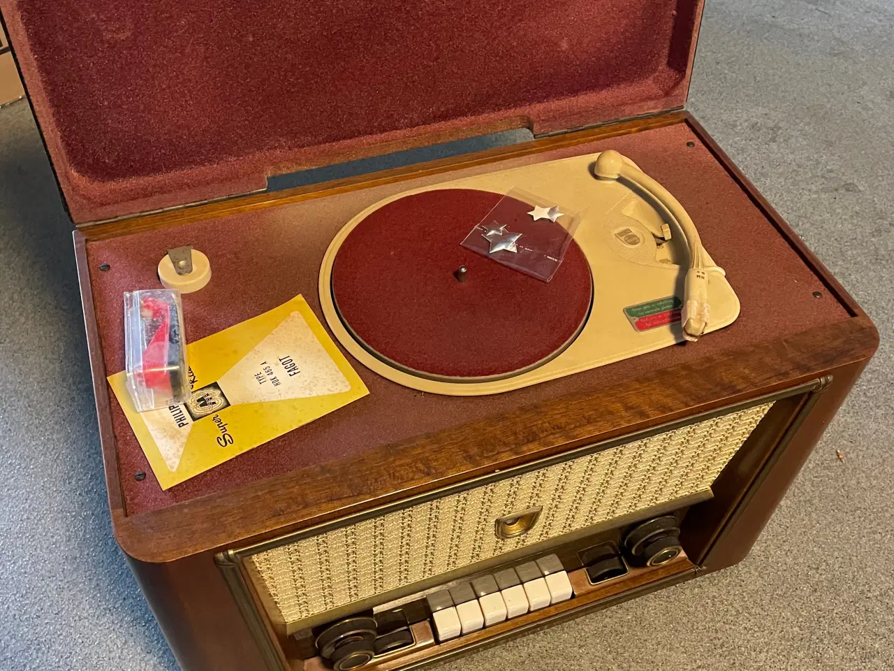 Billede 2 - Antik Philips radio m/pladespiller