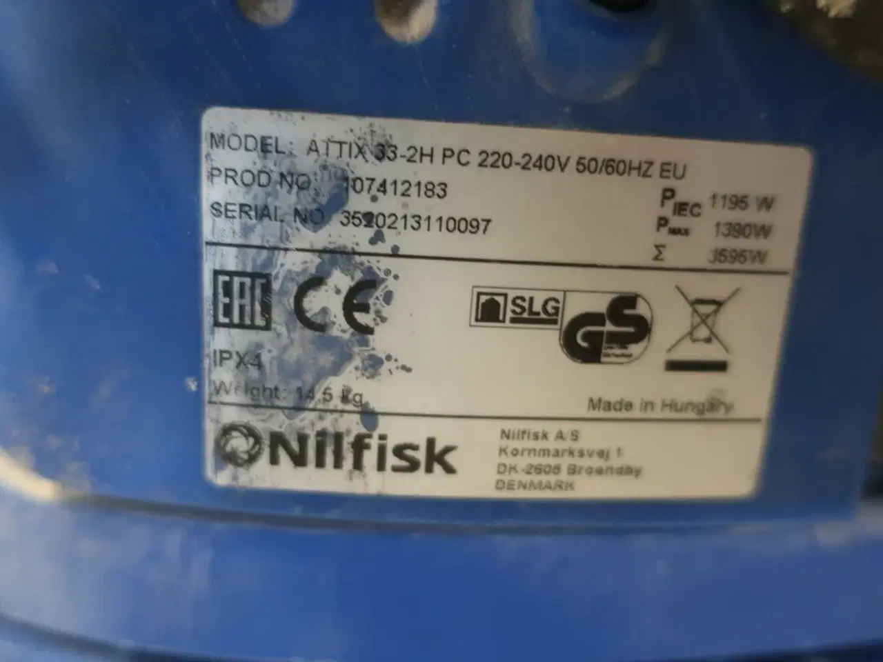 Billede 3 - Industristøvsuger NILFISK Model: ATTIX 33-2H PC