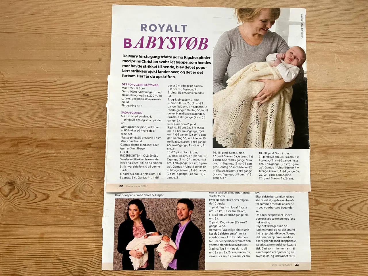Billede 1 - Royalt babysvøb - strikket