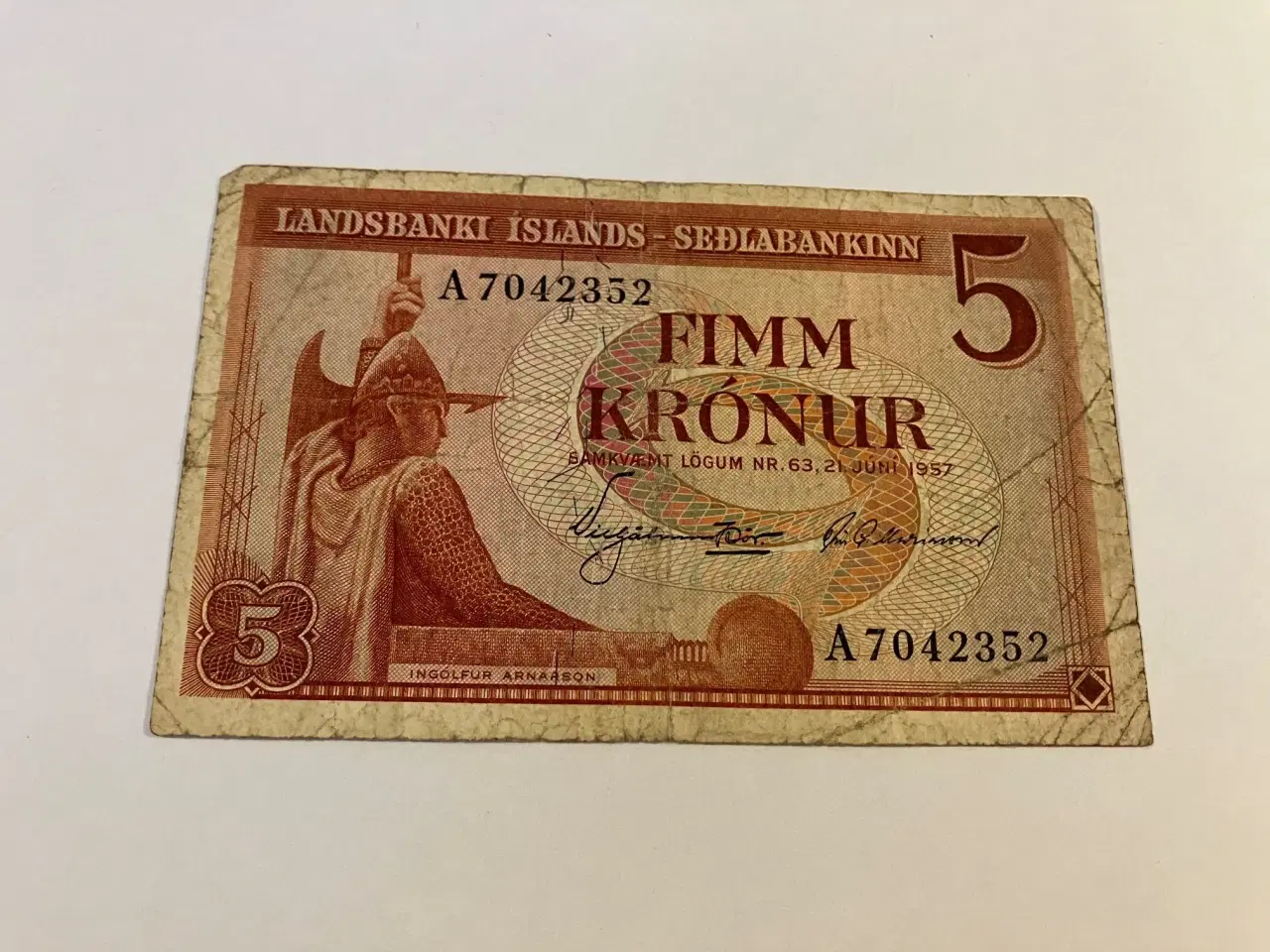 Billede 1 - 5 Kronur Island 1957