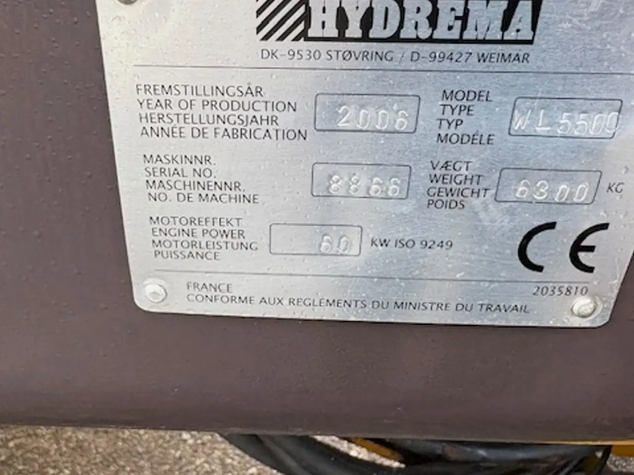 Billede 8 - Hydrema Wl 550C HYDRAULISK SKIFT, SKOVL OG GAFLER