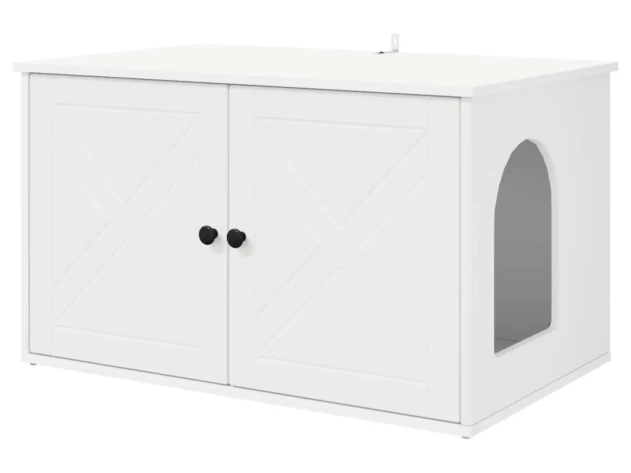 Billede 2 - Kat Hus Hvid 85 x 55 x 50,5 cm Konstrueret træ