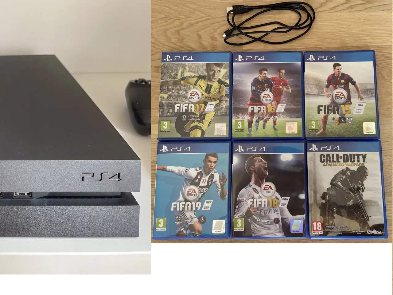 Billede 1 - Playstation 4 + 2 Controllere + Spil