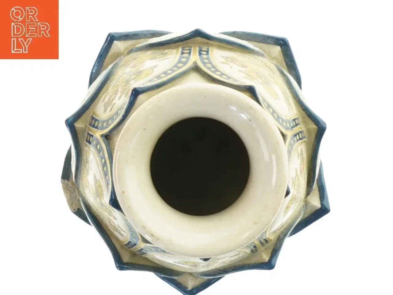 Billede 2 - Dekorativ vase med blomsterdesign (str. 24 cm)