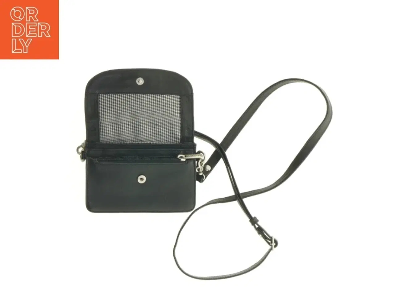 Billede 2 - Sort Bon Go&#251;t Crossbody lædertaske med skulderrem (str. 16 x 11 cm)