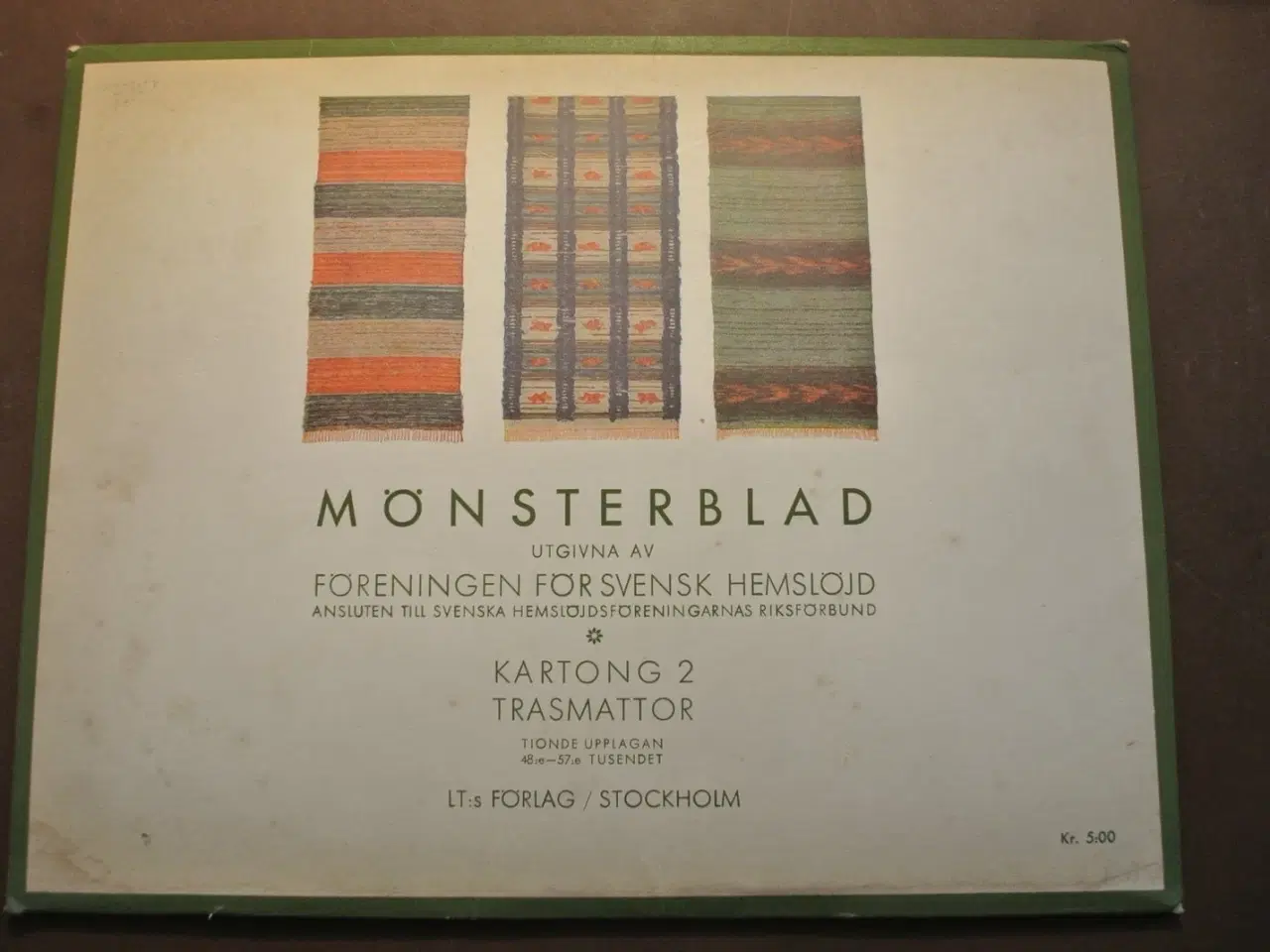Billede 1 - mönsterblad kartong 2 trasmattor, emne: håndarbejd