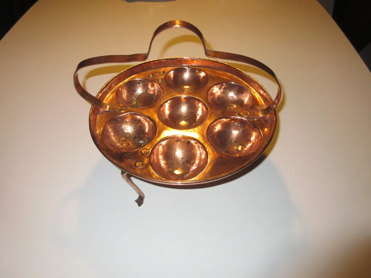 Billede 1 - Antik/retro kobber æbleskive pande