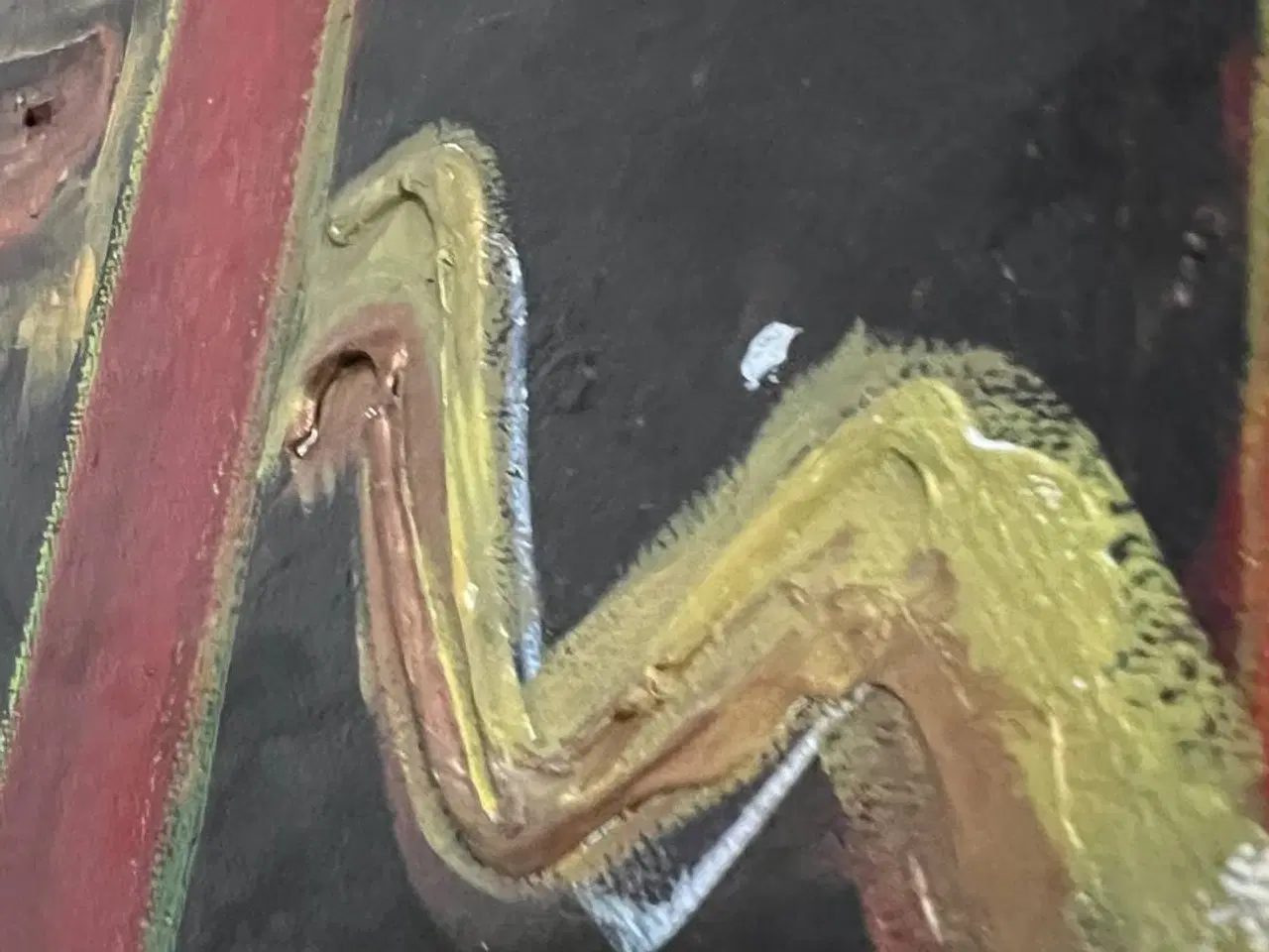 Billede 1 - Kraftfuldt totem-malareri i flammer – primitivt