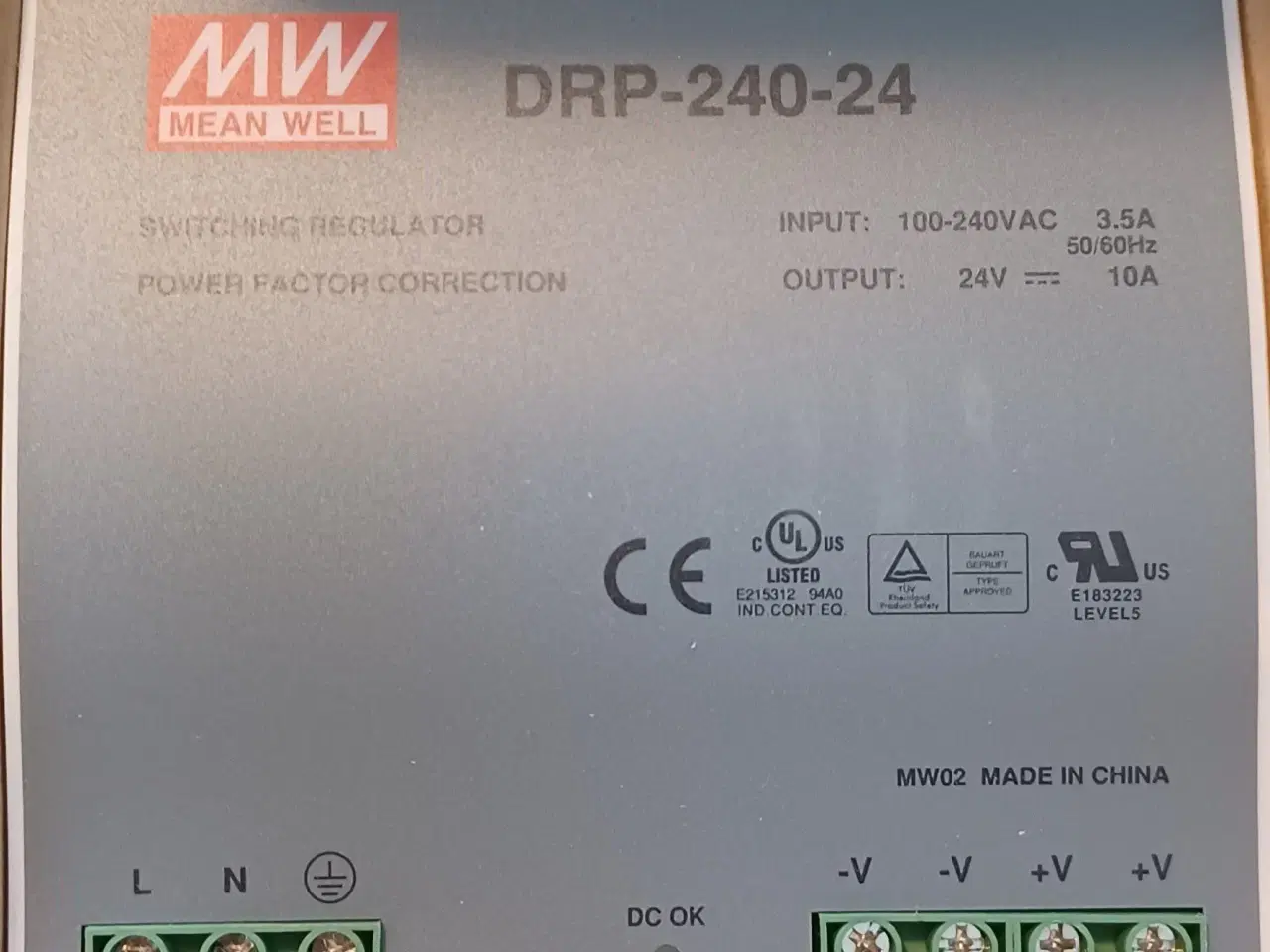 Billede 1 - Strømforsyning Mean Well DRP 240-24