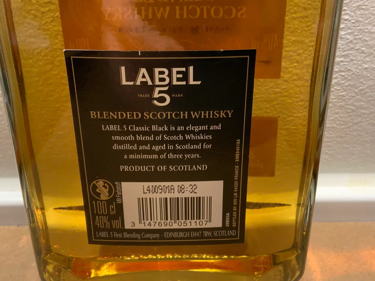 Billede 3 - Whisky “Label 5”, 1 Liter, 40%