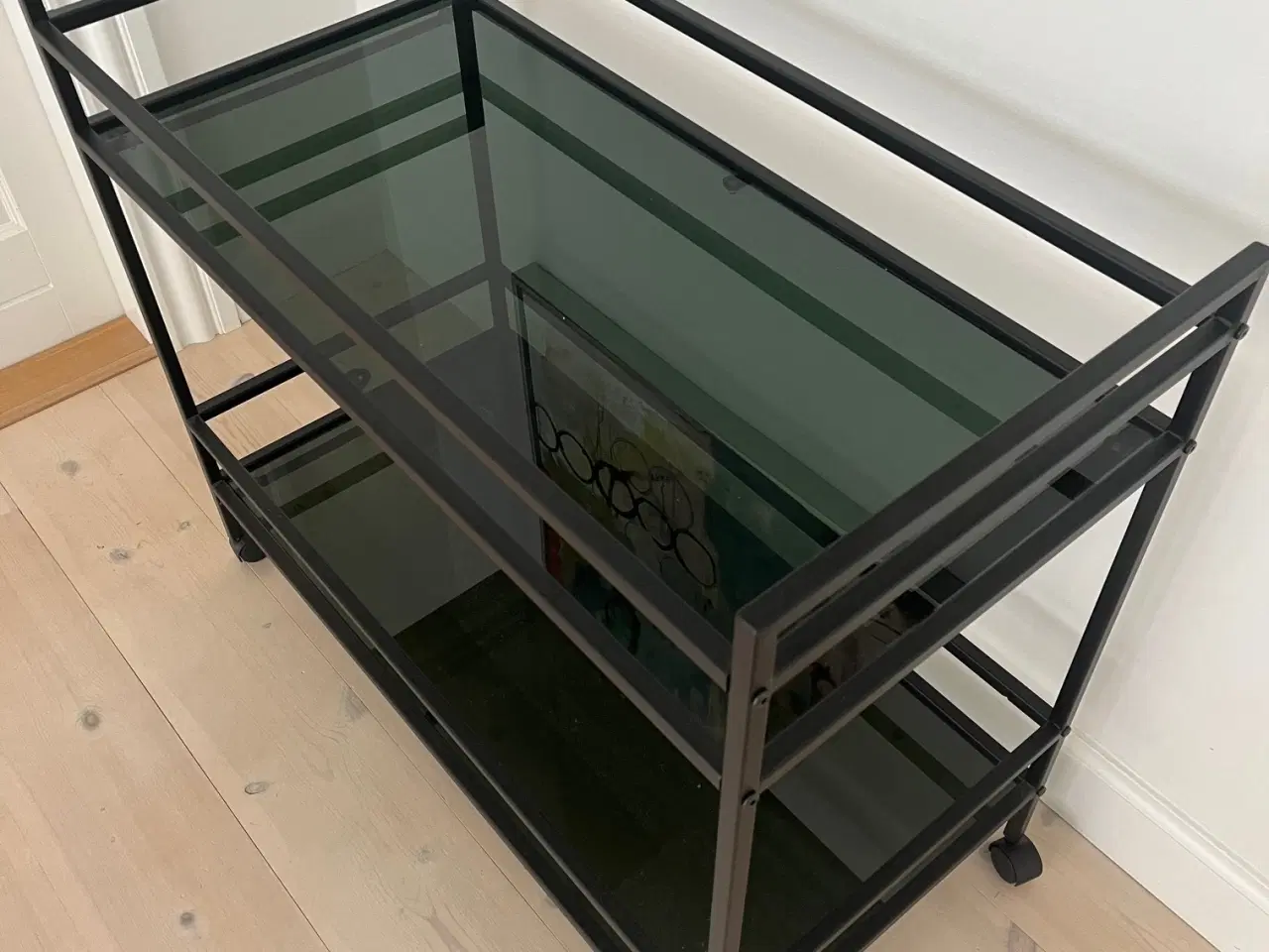 Billede 2 - Sort Barbord, glas og metal