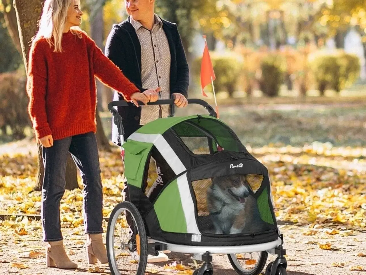 Billede 1 - Cykelanhænger / Jogger Hund "Spar 500 kr"