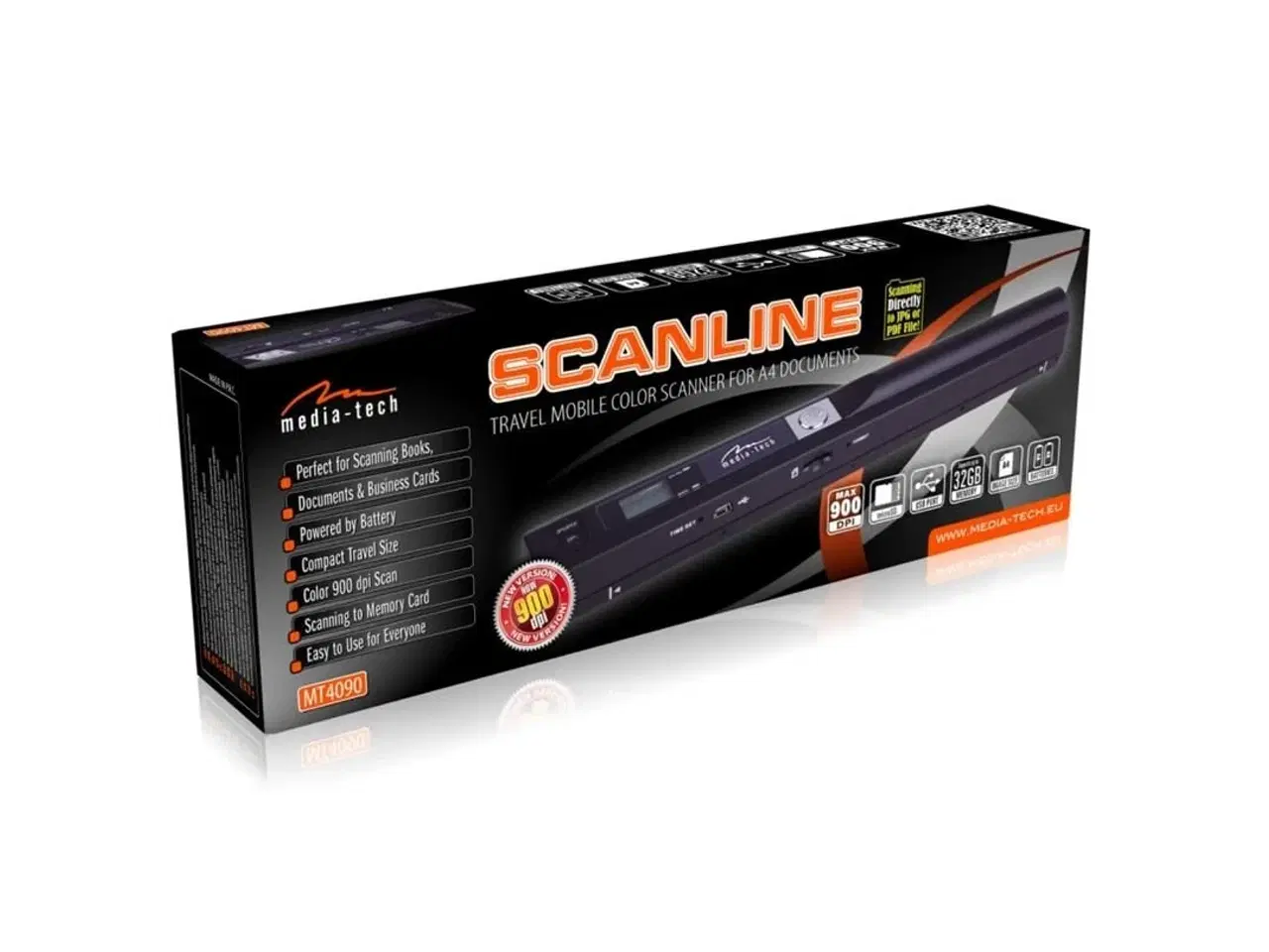 Billede 6 - Mobil håndscanner Media-Tech MT4090 – pen-scanner, sort