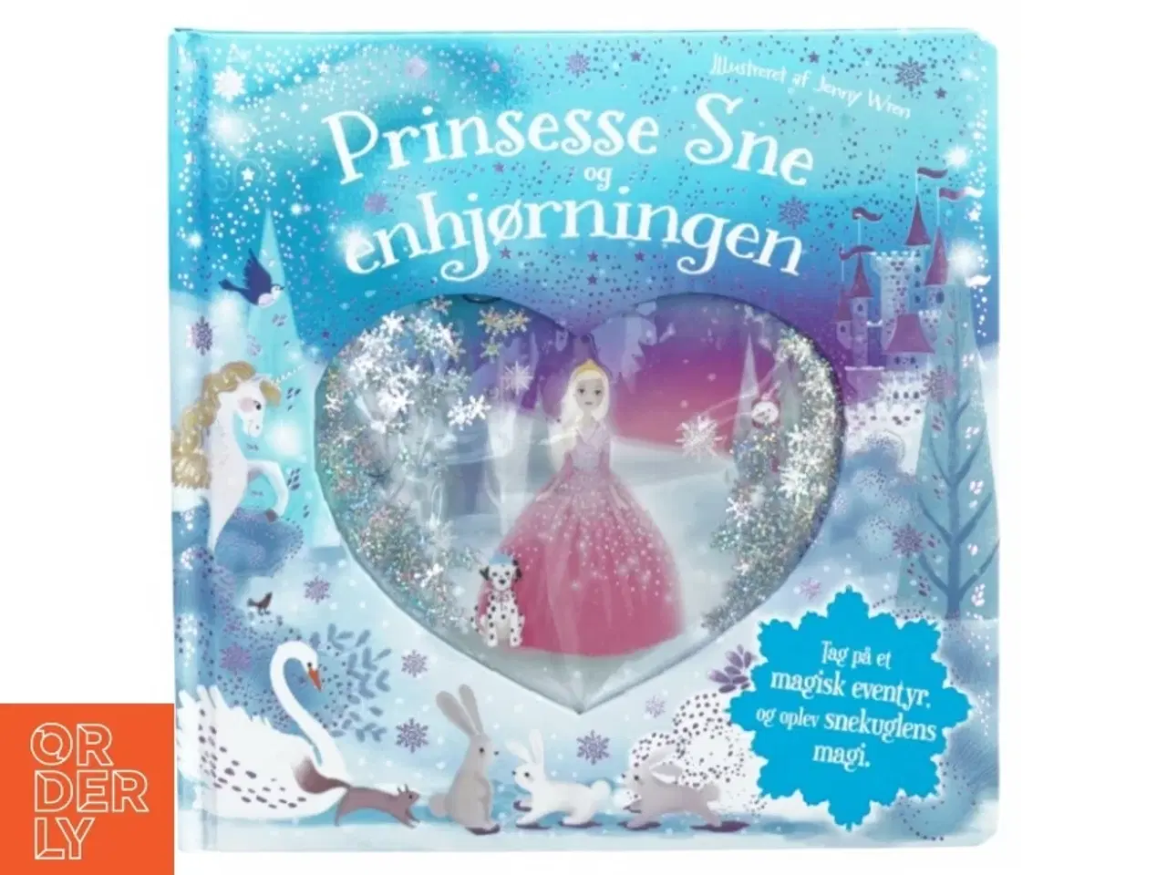 Billede 1 - Prinsesse sne og enhjørningen fra Karrusel Forlag (str. 23 cm)