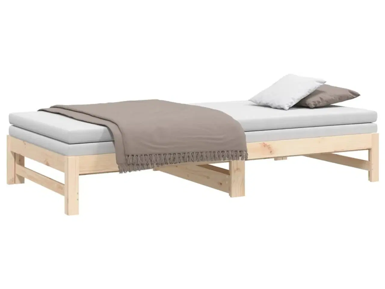 Billede 6 - Daybed med udtræk 2x(80x200) cm massivt fyrretræ