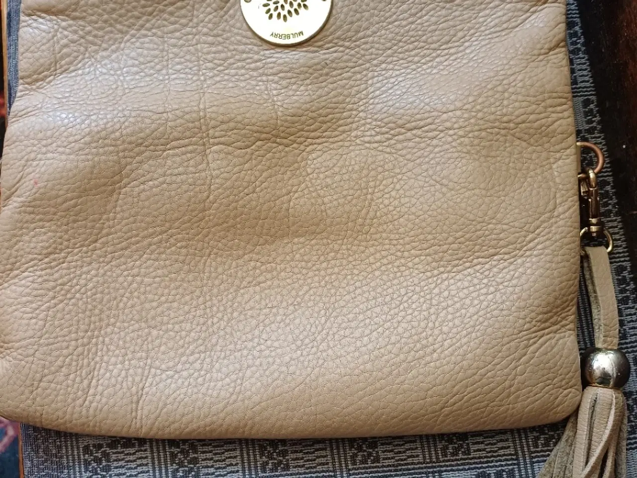 Billede 3 - Beige læder clutch