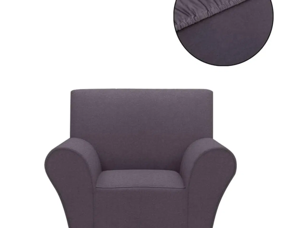 Billede 2 - Sofaovertræk, stræk, antracitgråt, polyesterjersey