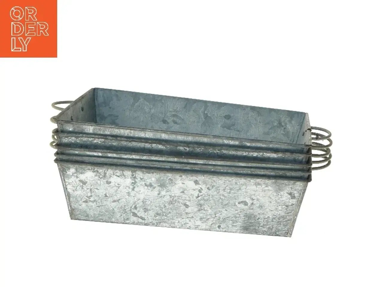 Billede 1 - Galvaniseret bakke med håndtag fra Kriton (str. 31x17, 5 styk cm)