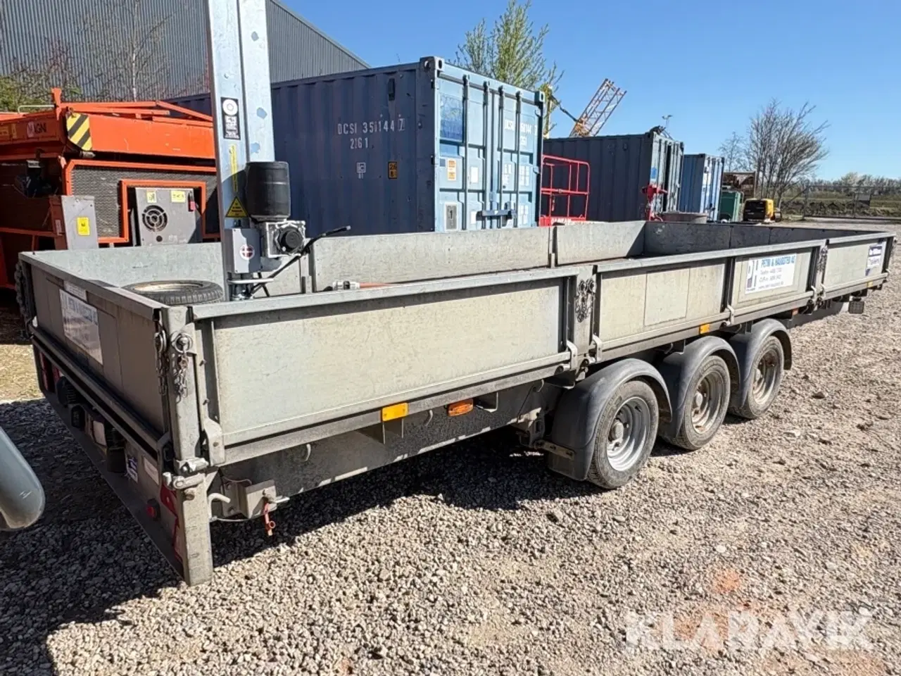 Billede 3 - Maskintrailer IFOR Williams 3 aksler 3500 kg med ladkran
