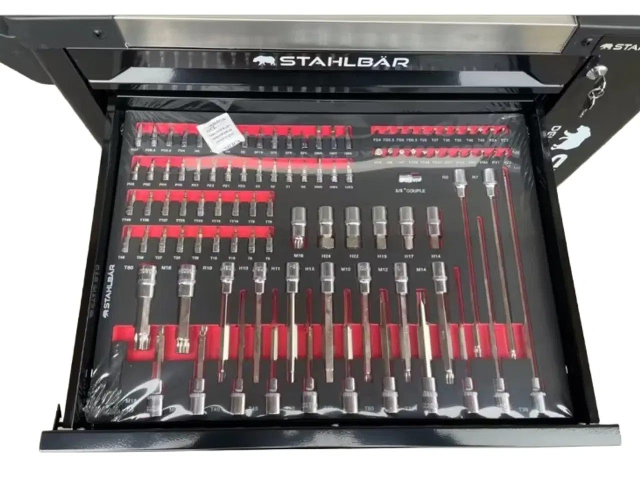 Billede 6 - Stahlbär værktøjsvogn med 7 skuffer med værktøj