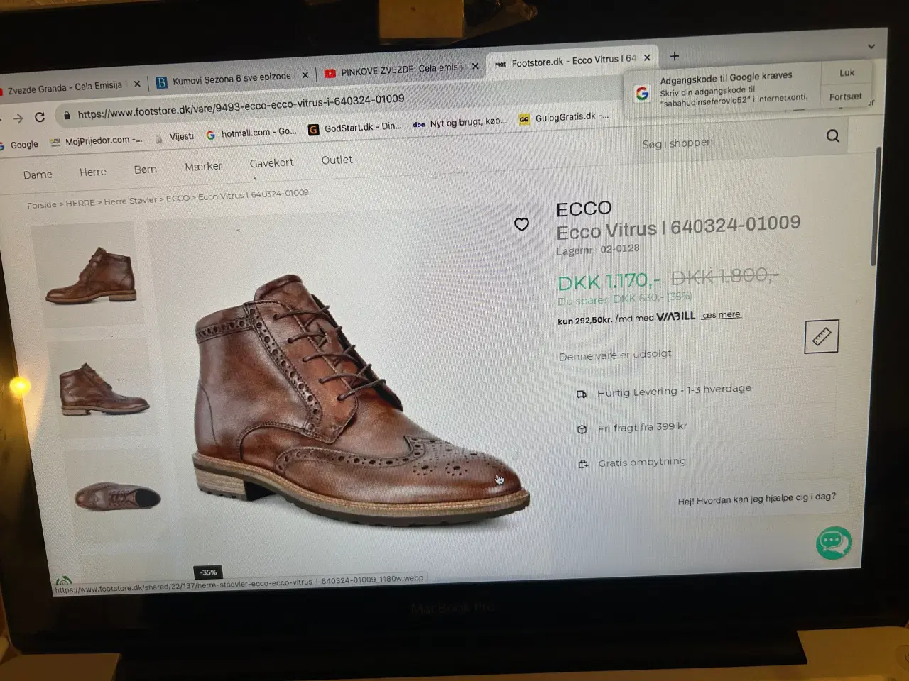 Billede 8 - Brugt en gang Ecco Vitrus str.43