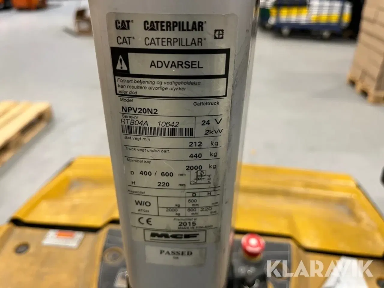 Billede 5 - Elhund Caterpillar NPV20N2