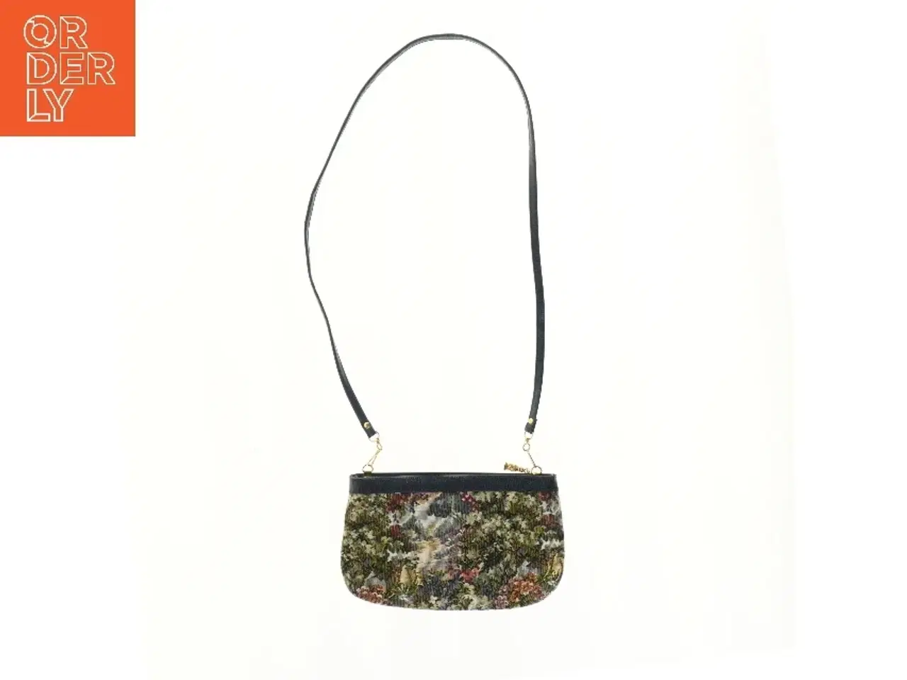 Billede 2 - Taske med landskabsmotiv. Gobelin fra Beligien. (str. 25x15 cm)