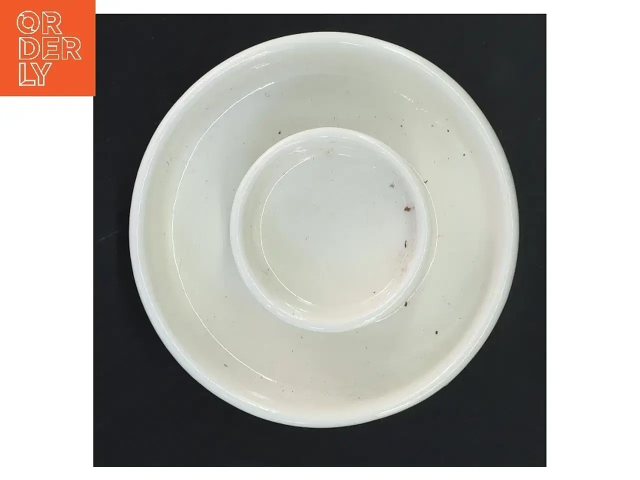 Billede 3 - Hvid keramisk lysestage varmefordeler (str. Ø 12 cm)