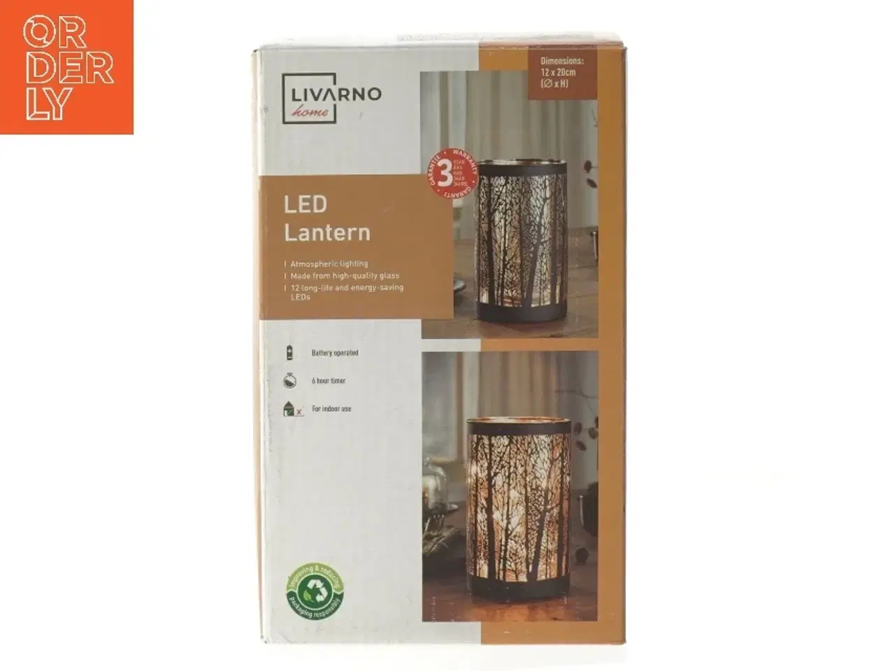 Billede 2 - LED-lanterne fra Livarno (str. Ø 12 cm højde 20 cm)