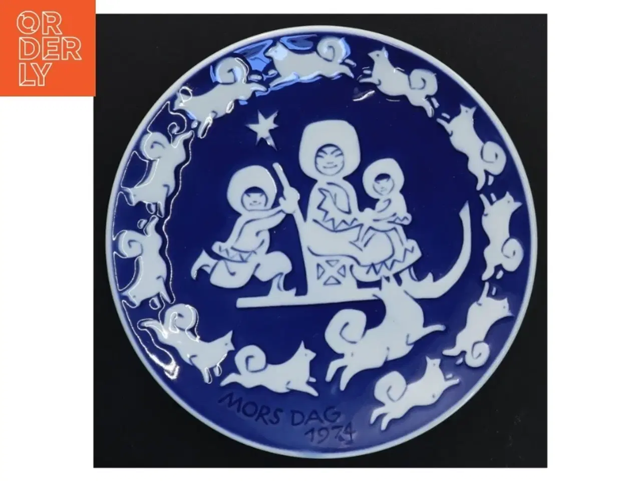 Billede 1 - Mors dags platte 1974 fra Royal Copenhagen (str. Ø 15 cm)