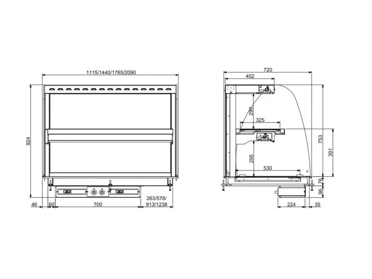 Billede 2 - Varmemontre keramisk display væg model – 5/1 GN