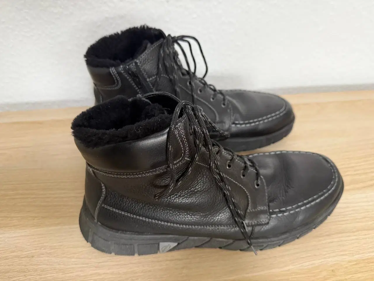 Billede 2 - Waldläufer vintersko i sort læder med fåreskind