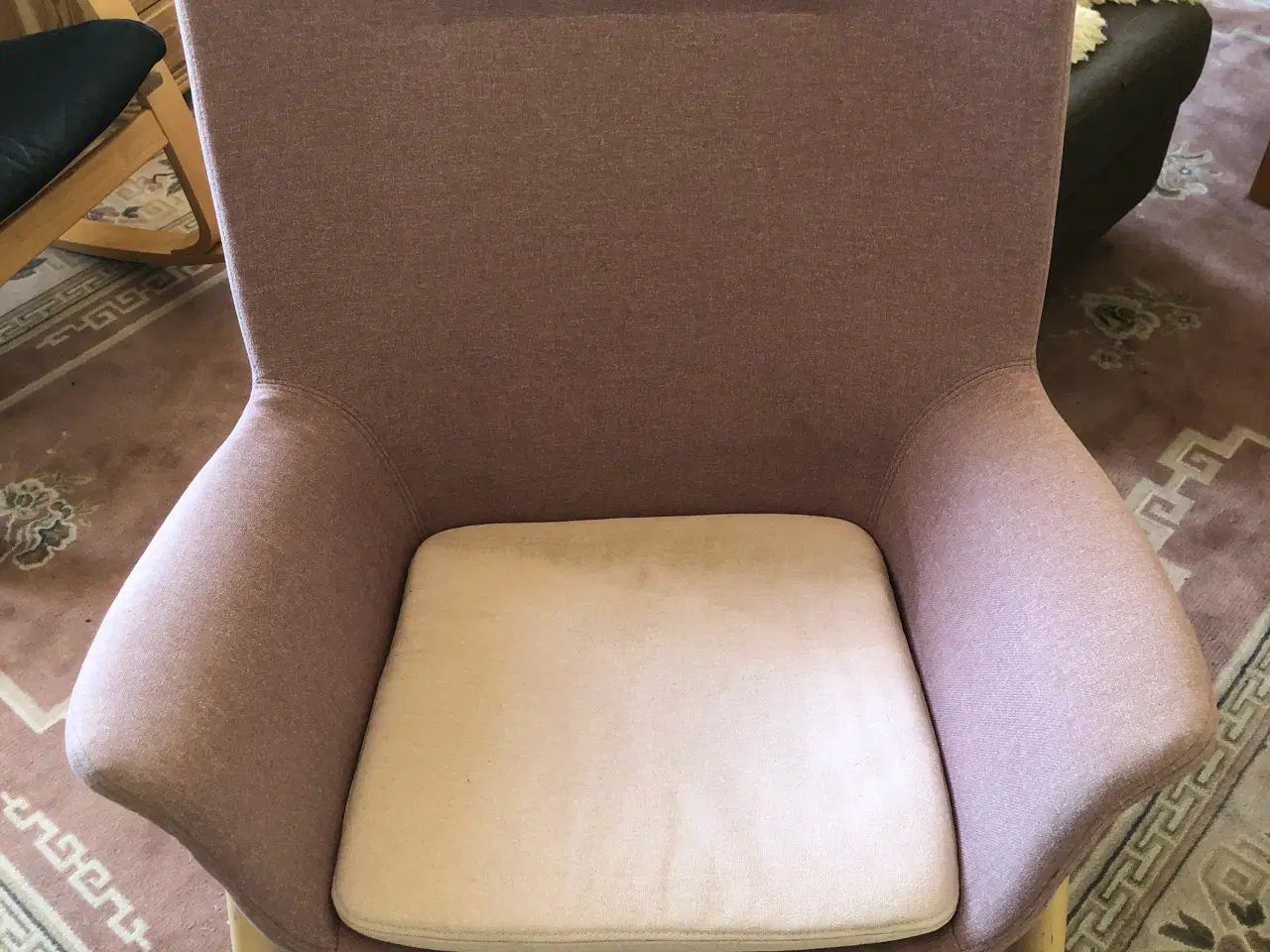 Billede 4 - Flot gl. rosa stol som er i fin stand.