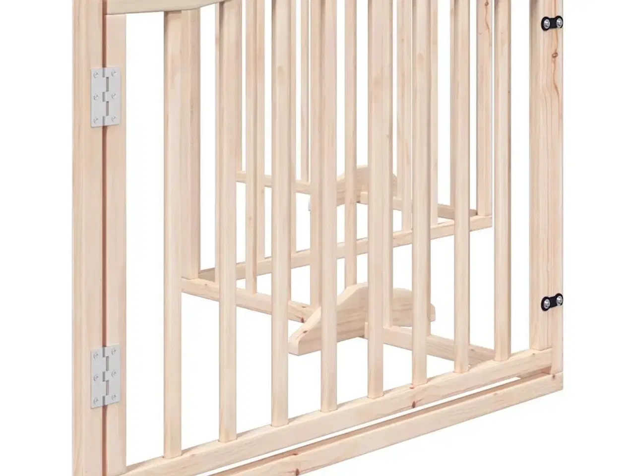 Billede 5 - Hundelåge med dør 4 paneler 320 cm poppeltræ