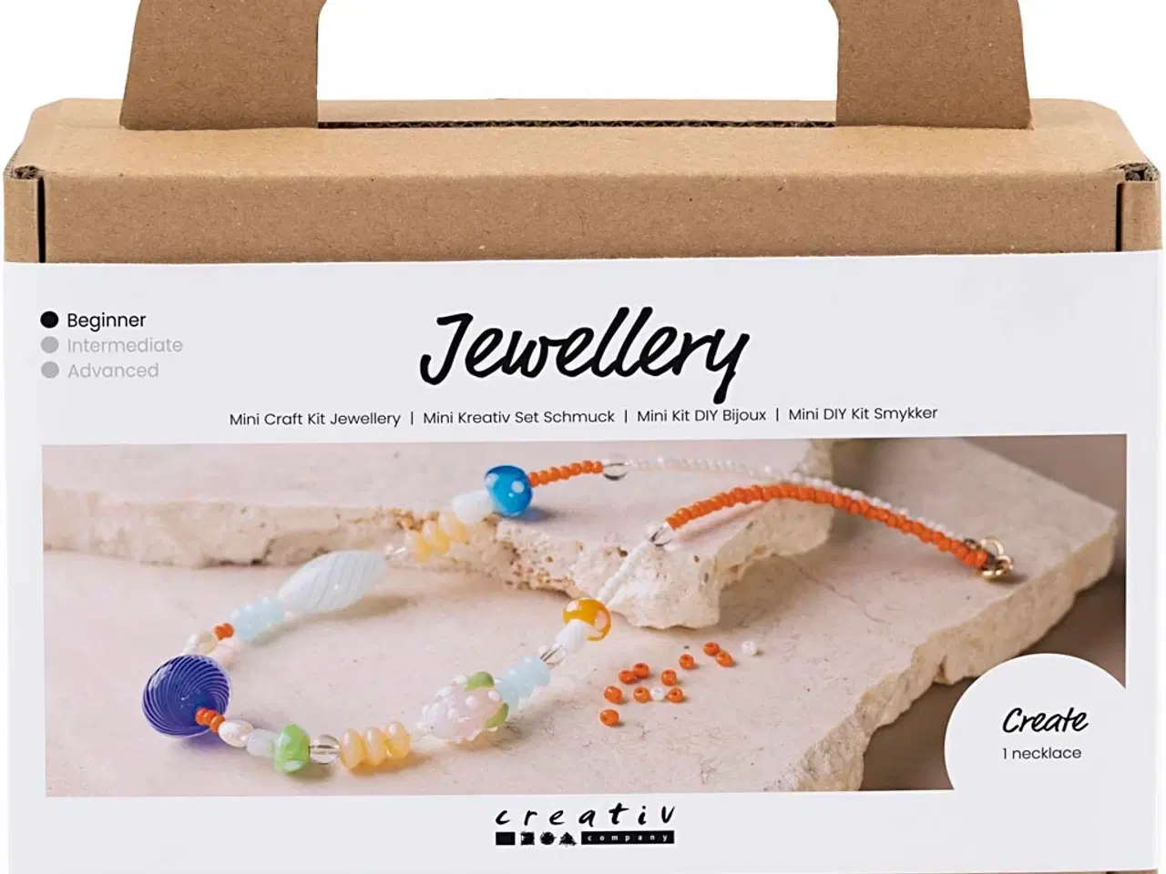 Billede 1 - Mini DIY Kit Smykker, Chunky halskæde, colorful, 1 pk.