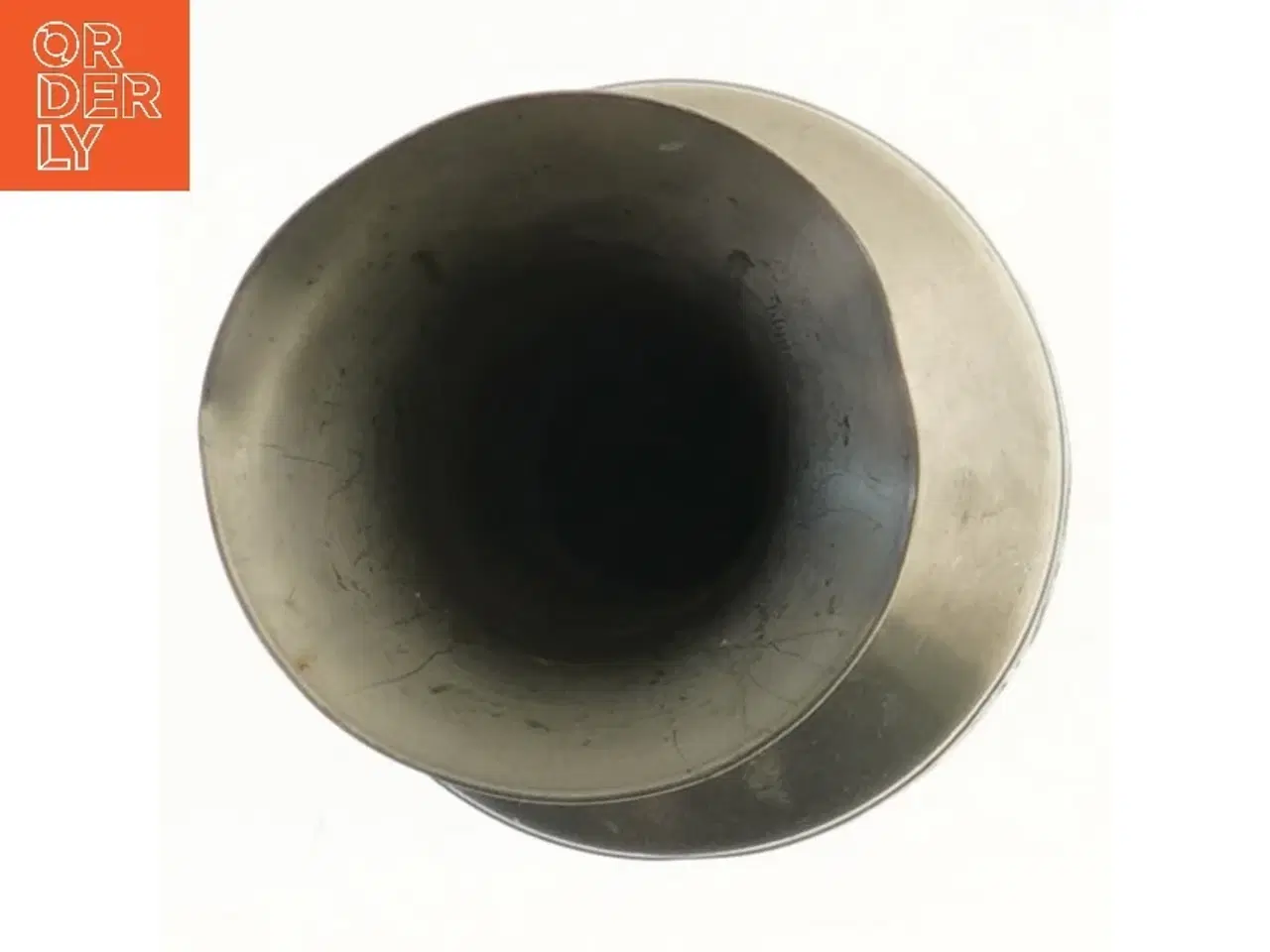 Billede 3 - Dekorativ gammel vase i metal (str. Ø 8 cm længde 25,5 cm)