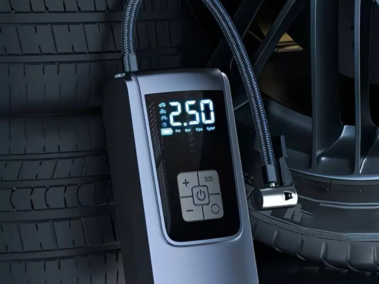 Billede 3 - Trådløs digital kompressor Multifunktions Luftpump