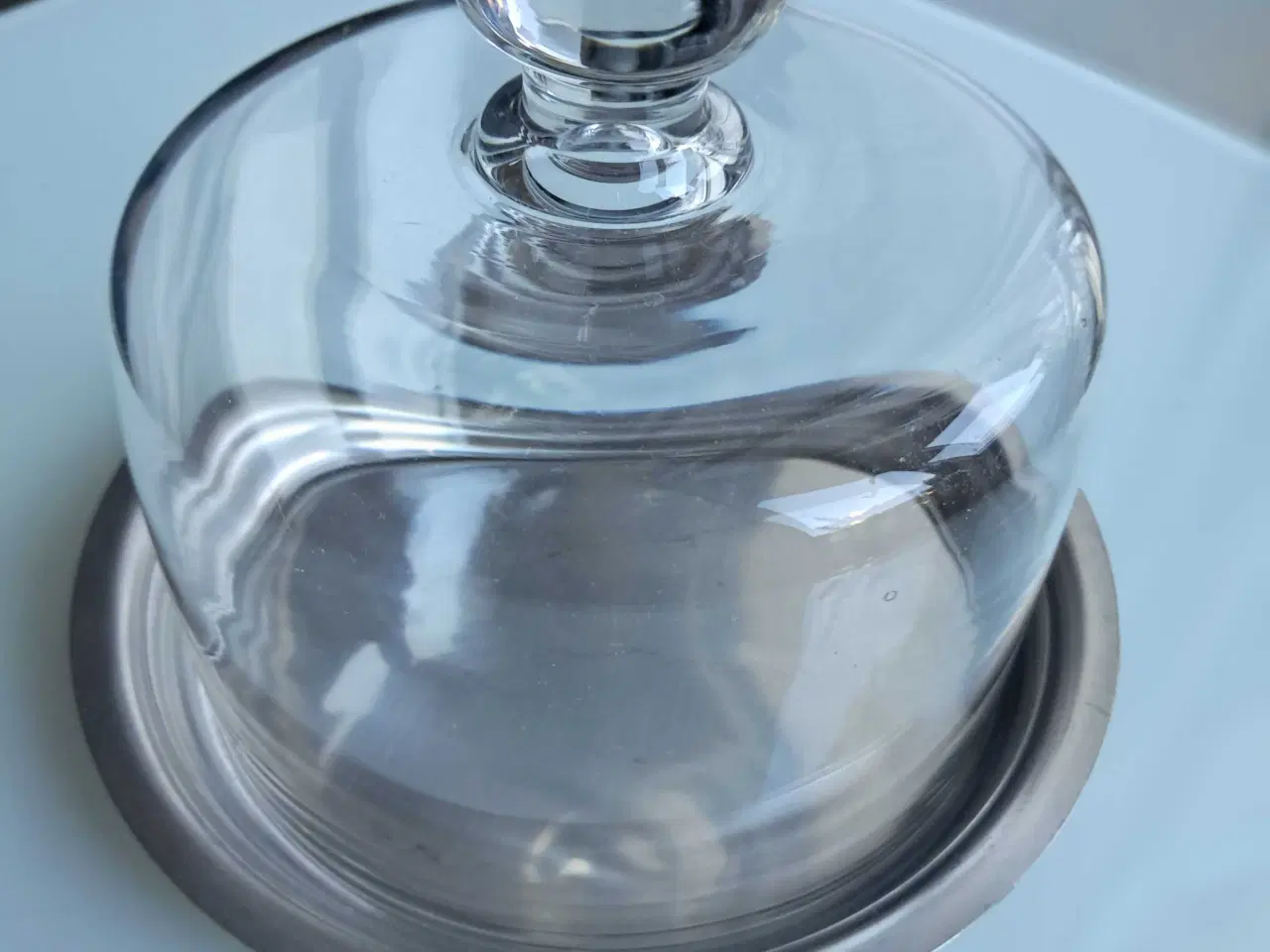 Billede 1 - Oste klokke med metal fad