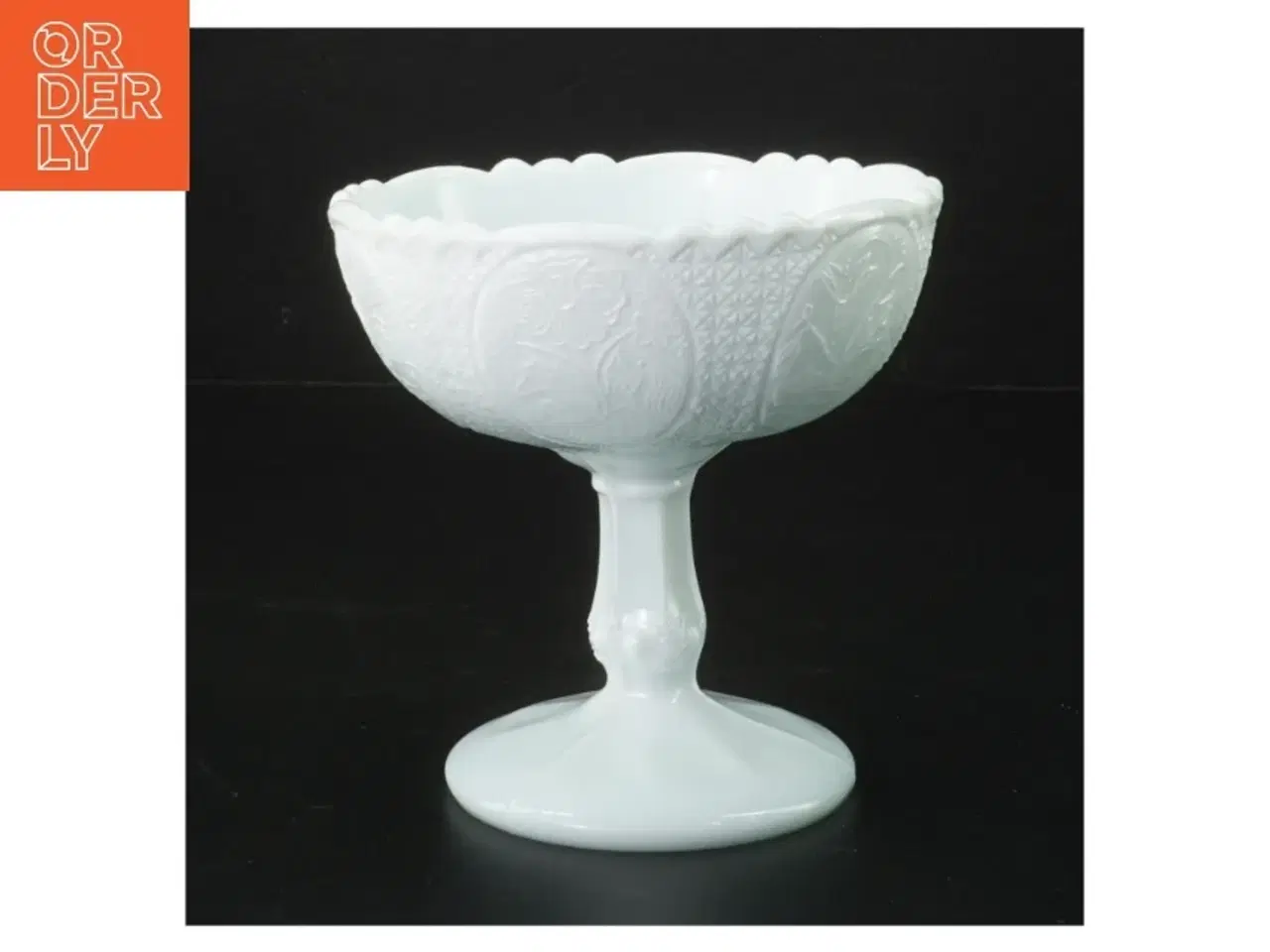 Billede 1 - Opsats I hvid opalglas (str. H 12 cm, ø 12 cm)