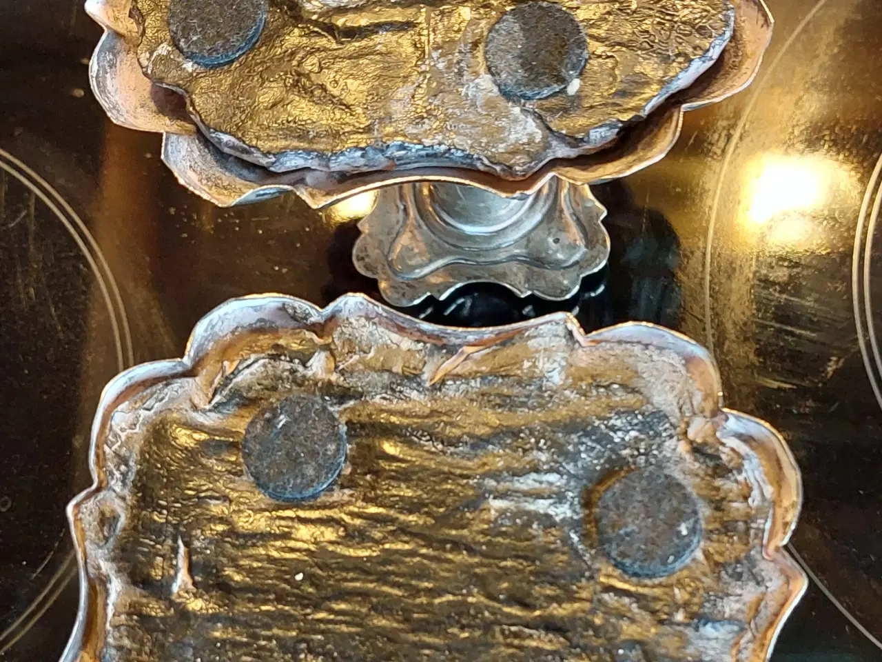 Billede 3 - 3 TÅRNET sølv lysestager