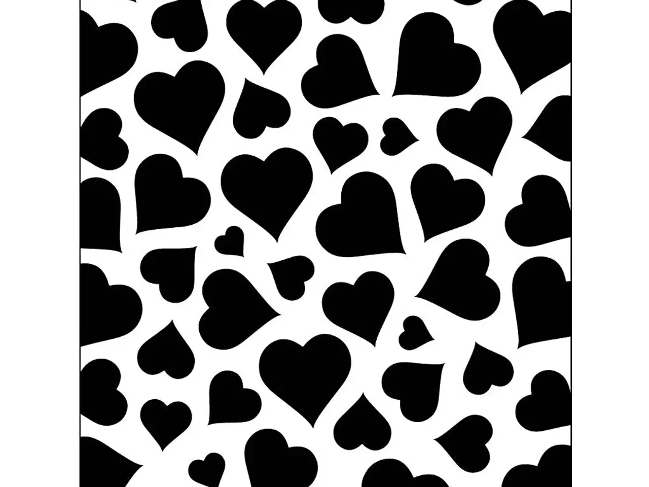 Billede 1 - Prægeskabelon Hjerter 11x14 cm - 1 stk.