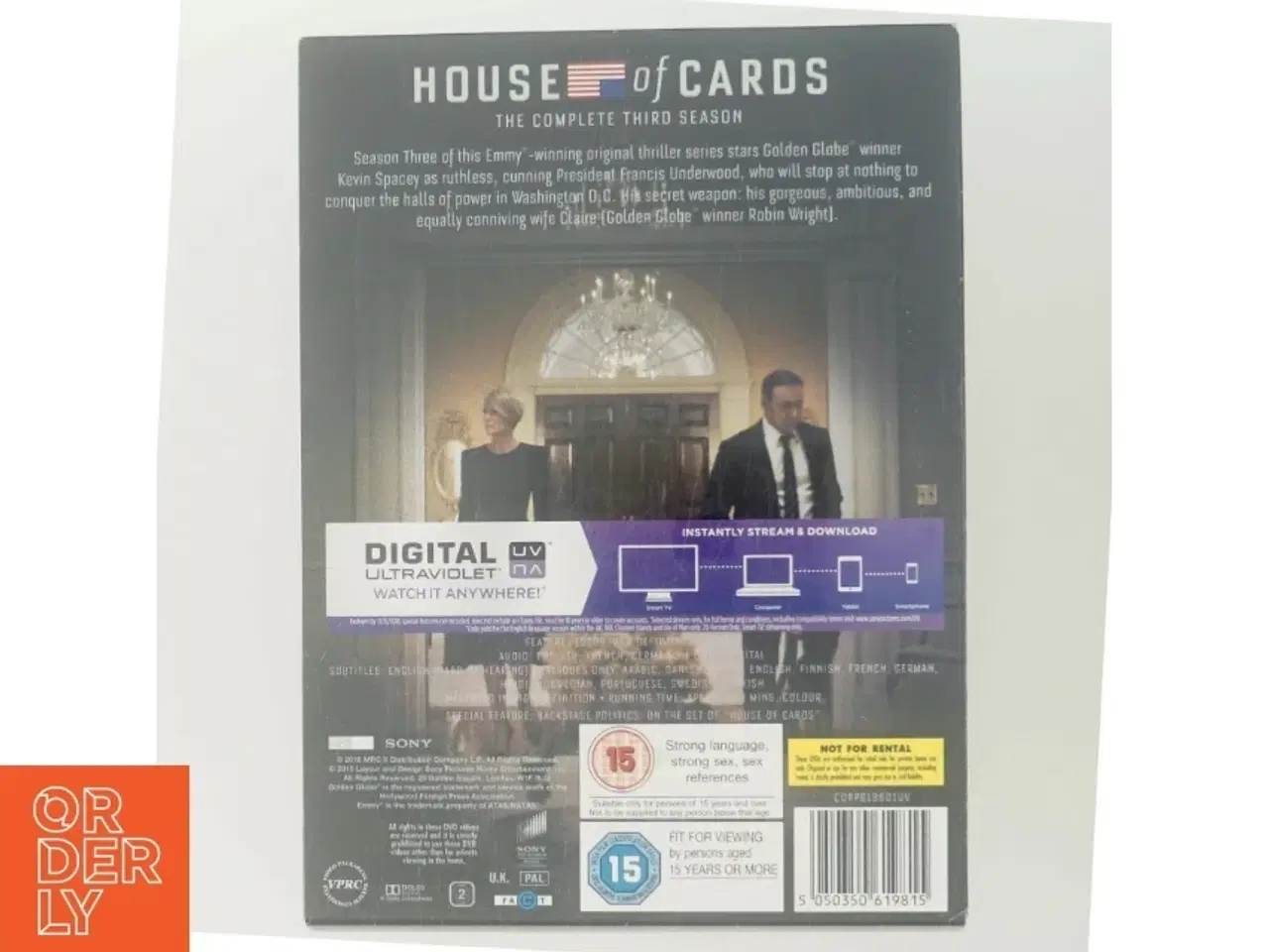 Billede 3 - House of Cards Season 3 med Kevin Spacey (DVD)