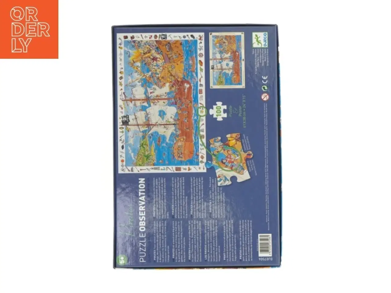 Billede 3 - Pirat puslespil 100 brikker fra DJECO (str. 61 x 38 cm)