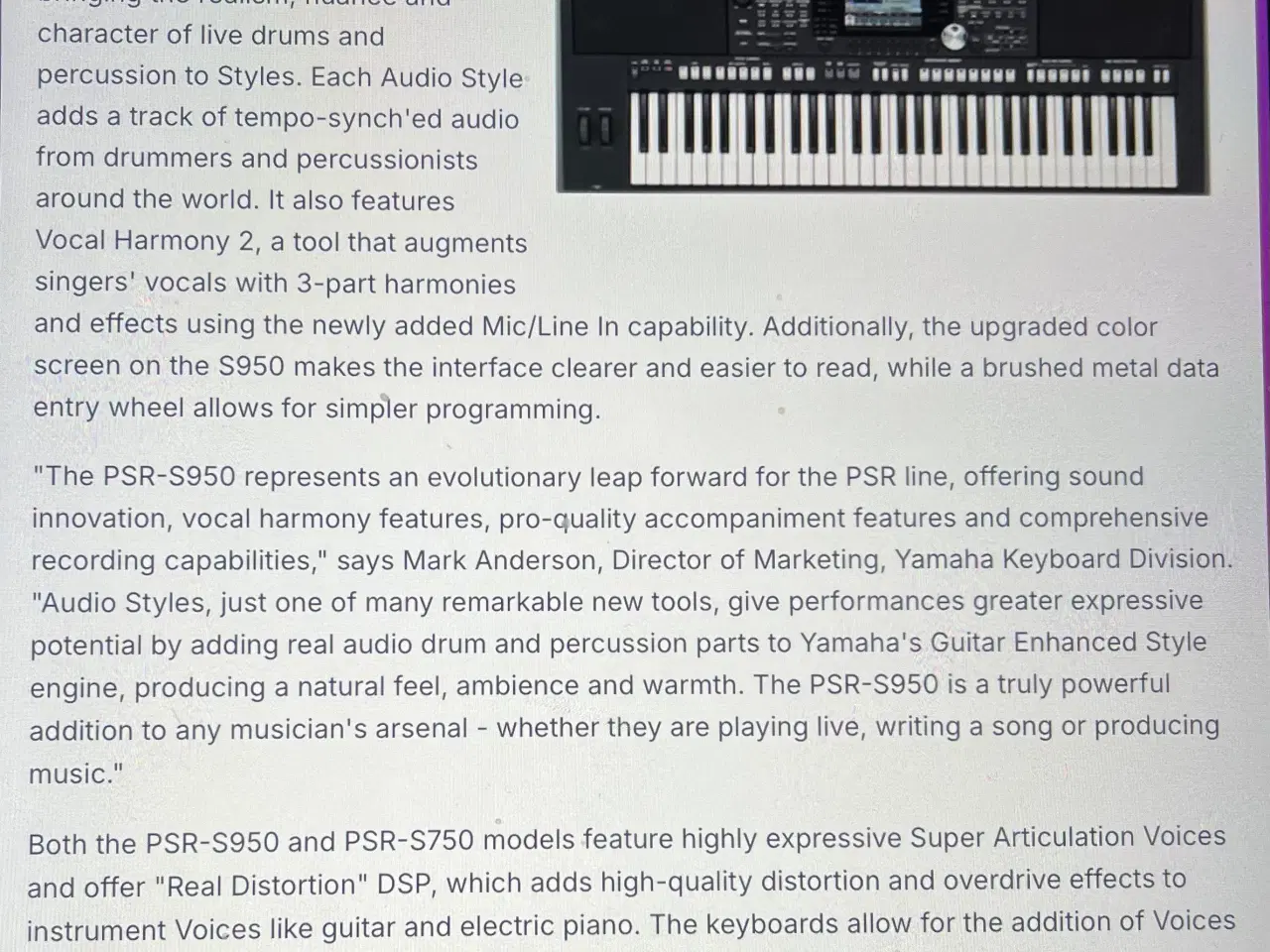 Billede 6 - Yamaha keyboard psr 950s