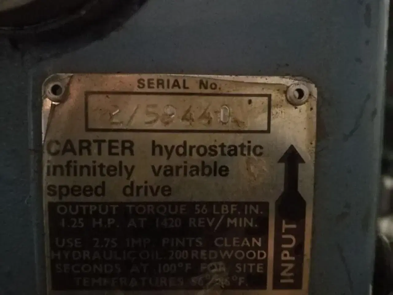 Billede 1 - Carter hydrostatisk speed variator