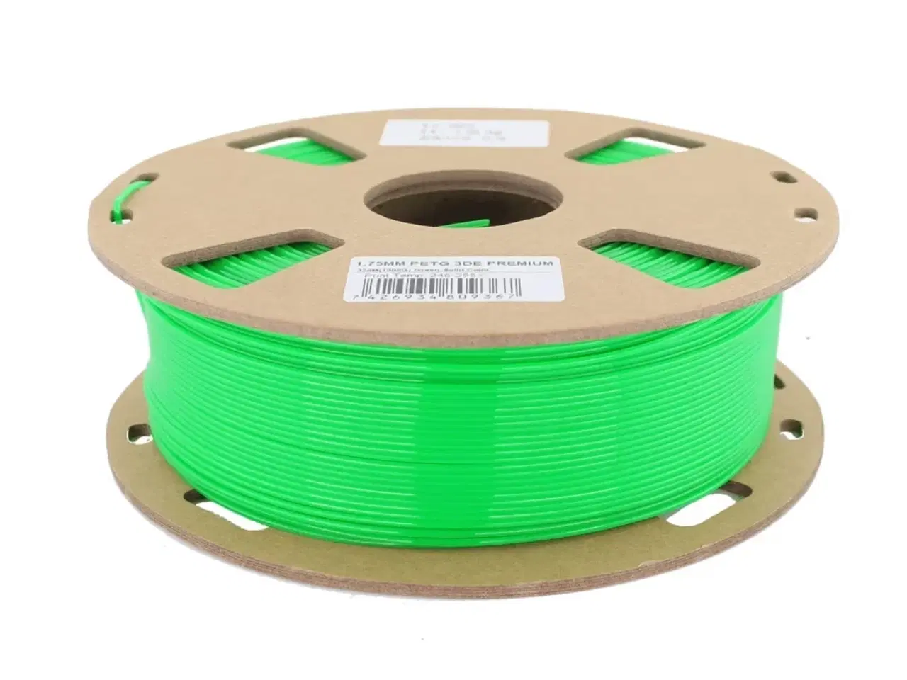 Billede 1 - Solid Green - 3DE Premium - PETG - 1.75mm - 1kg