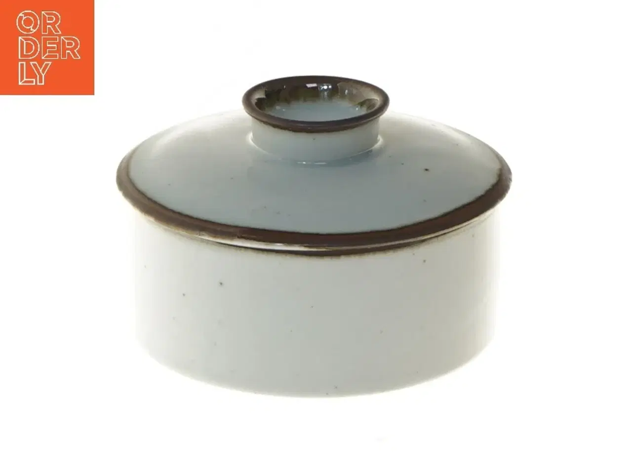 Billede 1 - Keramikskål med låg fra Dansk Danish Design (str. Ø 12x8 cm)